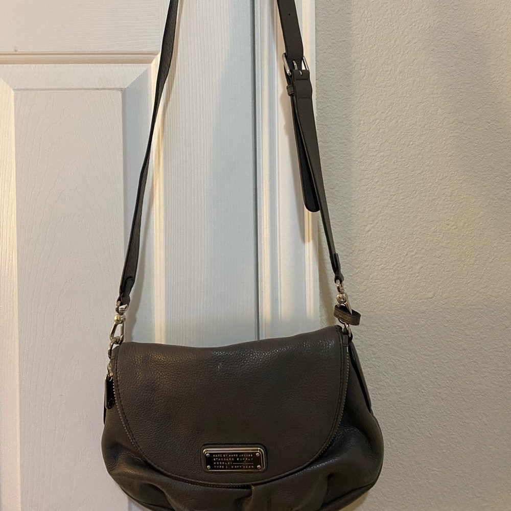Marc Jacobs Natasha crossbody bag leather - grey